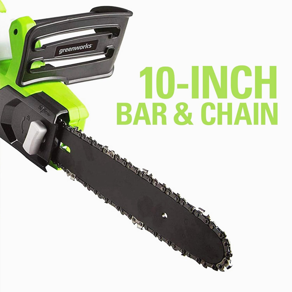 Greenworks 10 Inch Corded Electric Pole Saw and Chainsaw (2-In-1) Max Reach 12Ft