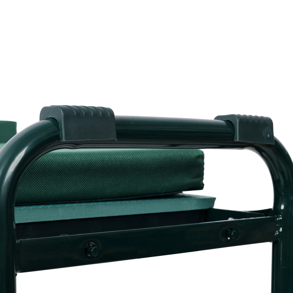 Foldable Garden Kneeler Seat with 2 Tool Pouches,Foldable Stool Heavy Duty Thick Gardening Bench for Kneeling and Seat