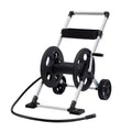 250 Ft. Silver Aluminum 2 Wheel Hose Cart Garden Hose Reel